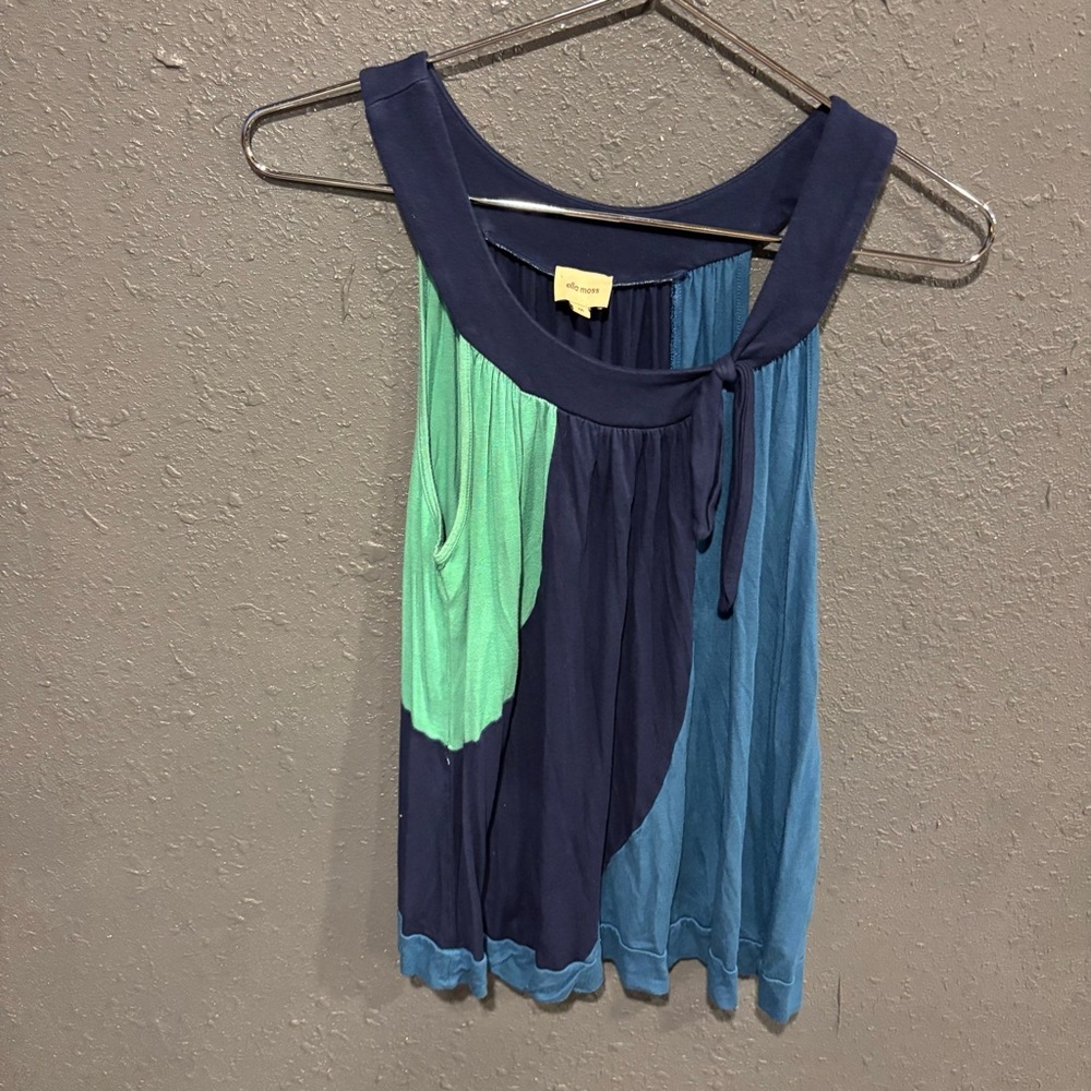 Ella Moss Navy and Teal Tank Top